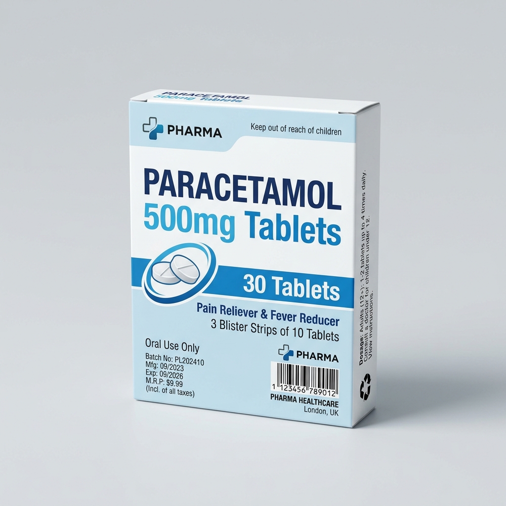 Paracetamol 500mg Box